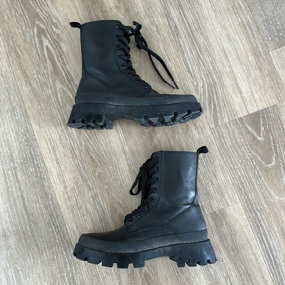 Zara — Lug Sole Combat Boots (37 EUR 6.5 US)
